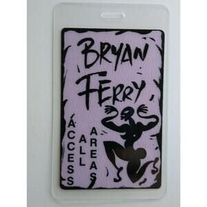 Bryan Ferry Backstage Pass Bete Noire Tour 1988 Original Laminated New Wave Rock